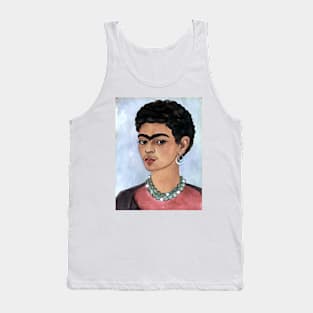 Self Portrait with Curly Hair by Frida Kahlo Tank Top